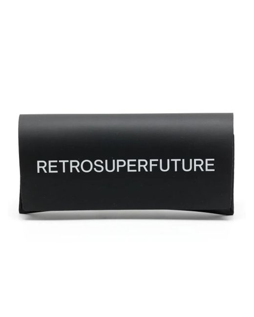 Retrosuperfuture Green Logo-Embossed Rectangle-Shape Sunglasses