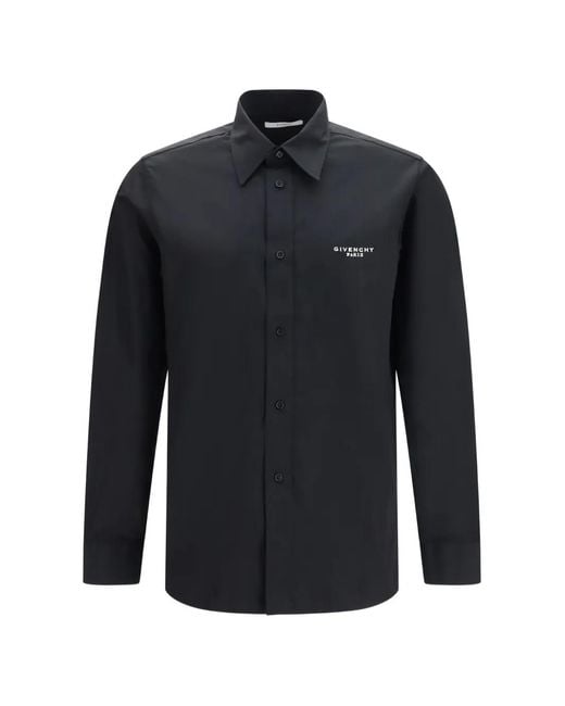 Givenchy Overhemd Met Logo-Print in het Blue voor heren
