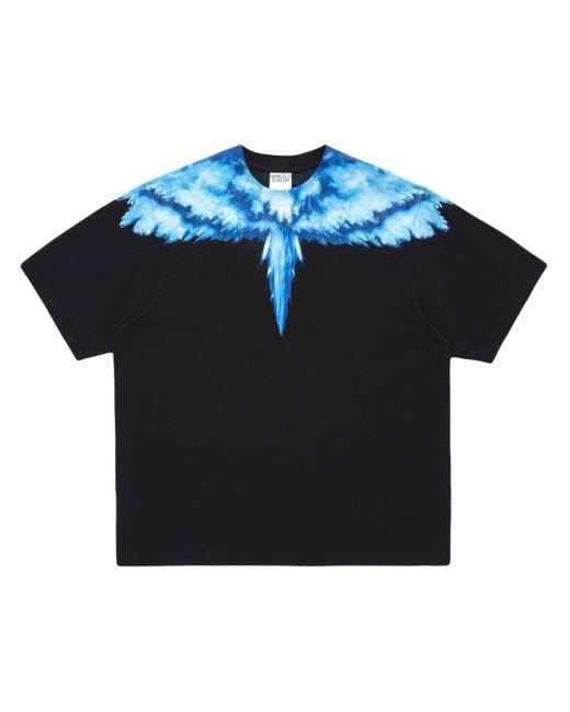 メンズ Marcelo Burlon Colordust Wings Tシャツ Blue