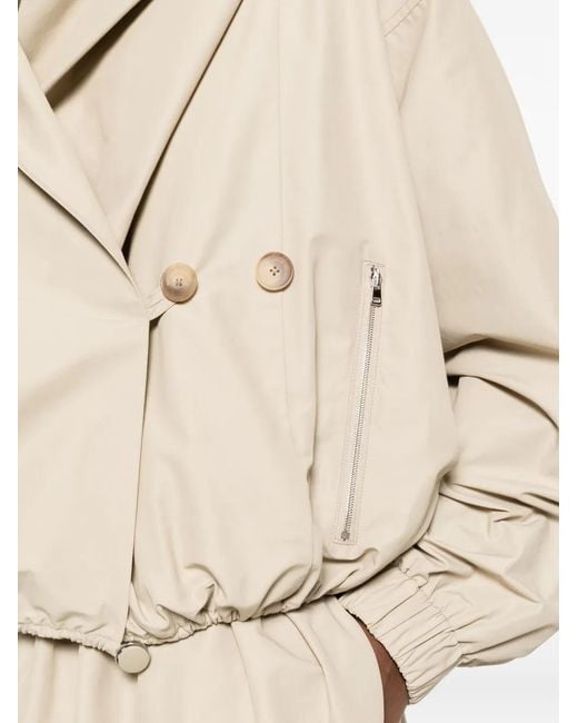 Brandon Maxwell Natural Draped Hood Leisure Jacket