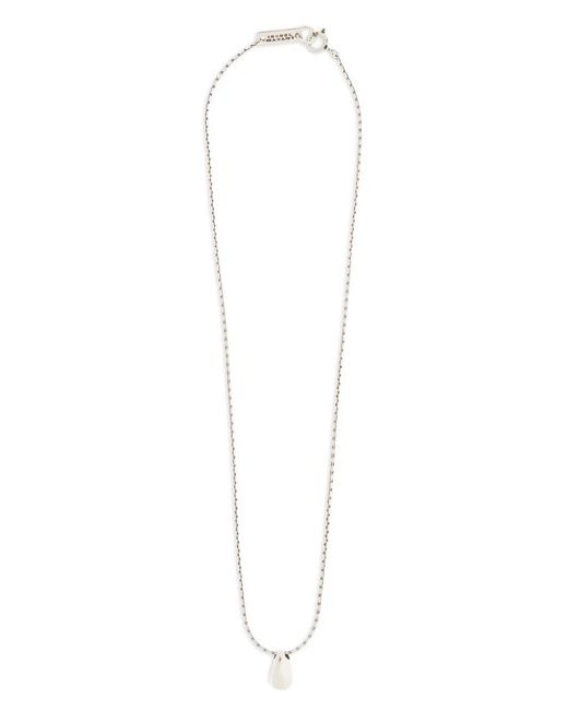 Isabel Marant White Teardrop-Pendant Necklace