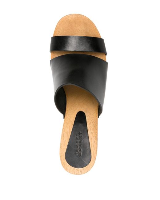 Isabel Marant Black Hyun 120mm Leather Platform Clogs - Women's - Polyvinyl Acetate (pva)/leather