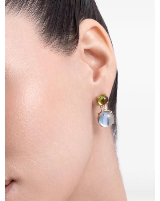 Goshwara Blue Rock N Roll Peridot And Topaz Earrings