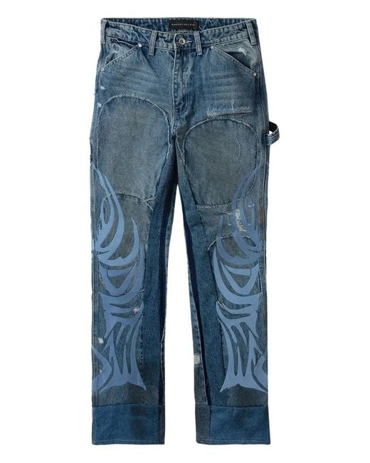 Who Decides War Blue Winged Carpenter Denim Jeans for men