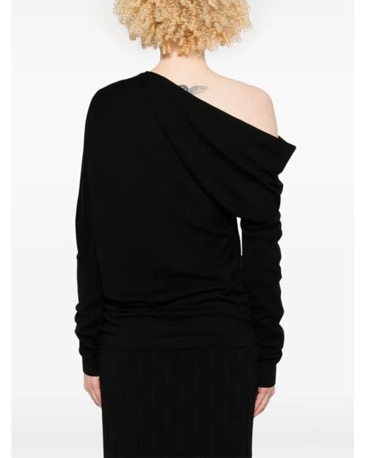 Moschino Black Logo-Charm Top