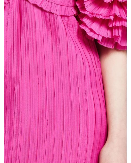 Aje. Pink Ruffle-Detailing Dress