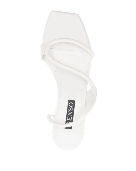 Senso White Teyana Kitten Heel Sandals
