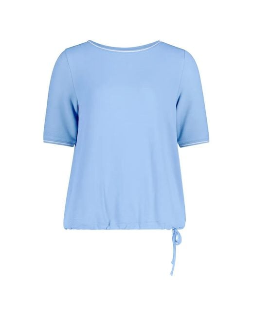Betty Barclay Blue Drawstring-Hem T-Shirt