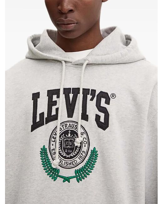Levi's Gray Hoodie À Motif Monogrammé for men