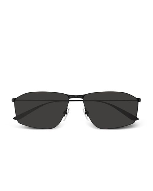 Balenciaga Black Angular-Frame Sunglasses