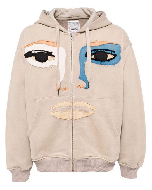 Kidsuper Natural Patchwork Face Washed Heavyweight Jacket for men