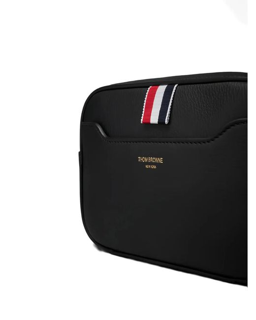 Thom Browne Black Small Leather Camera Bag