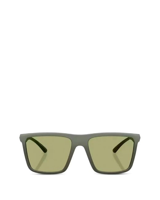 ARMANI EXCHANGE Green Rectangle-Frame Sunglasses for men
