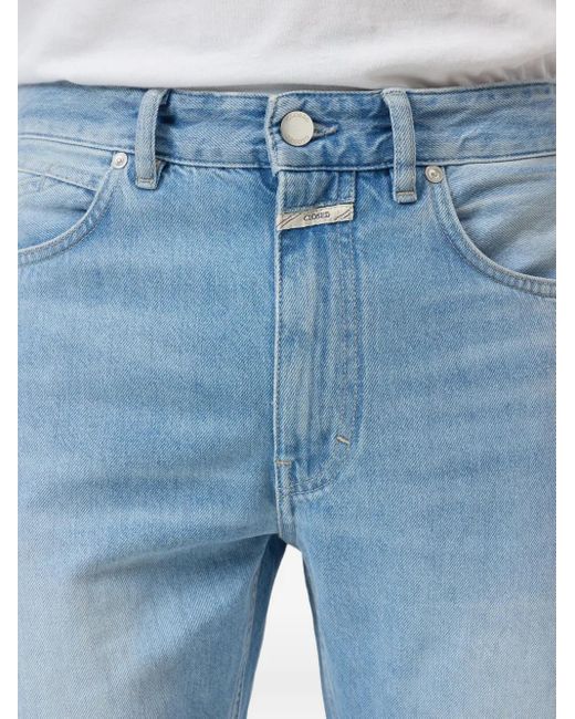 Closed Blue Zip Cotton Jeans for men