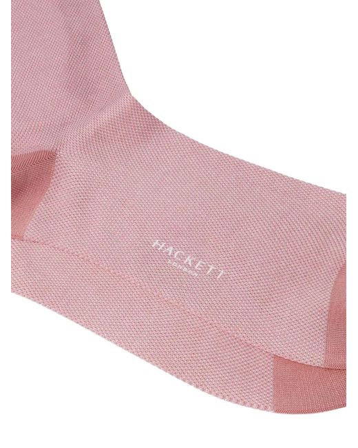Hackett Pink Jacquard-Knit Birdseye-Pattern Socks for men