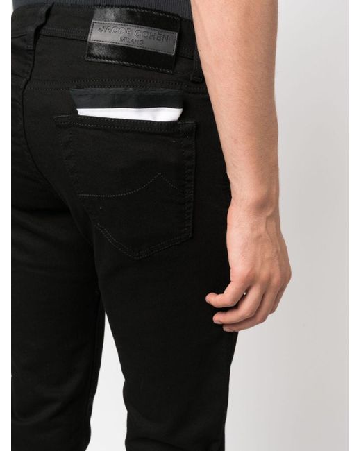 Jacob Cohen Slim-Fit-Jeans mit Logo-Patch in Black für Herren