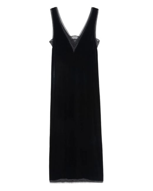 Zadig & Voltaire Black Camisole-Kleid Mit Spitzenbesatz