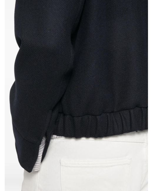 Ottod'Ame Black Elasticated-Hem High-Neck Jacket