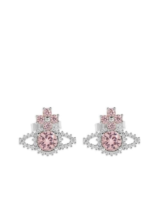 Vivienne Westwood Orb クリスタル ピアス White