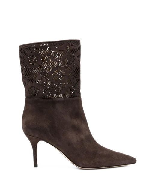 Arteana Brown Thalia Laser-Cut Ankle Boots