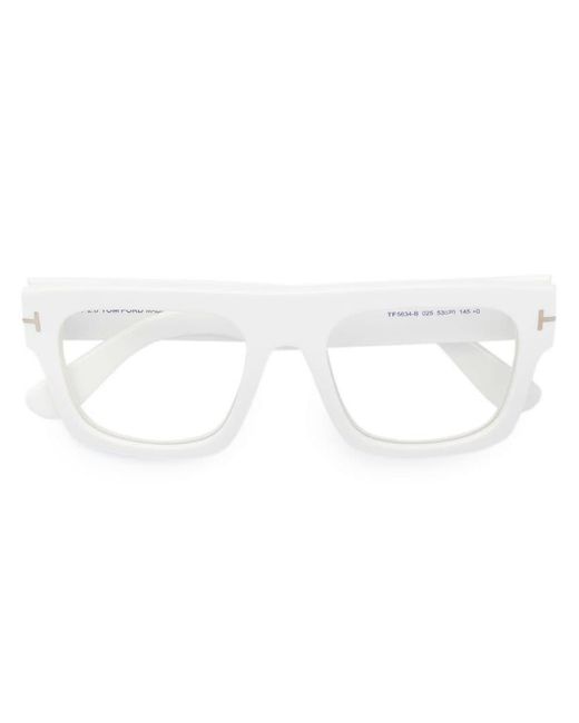Tom Ford White Square Frame Glasses