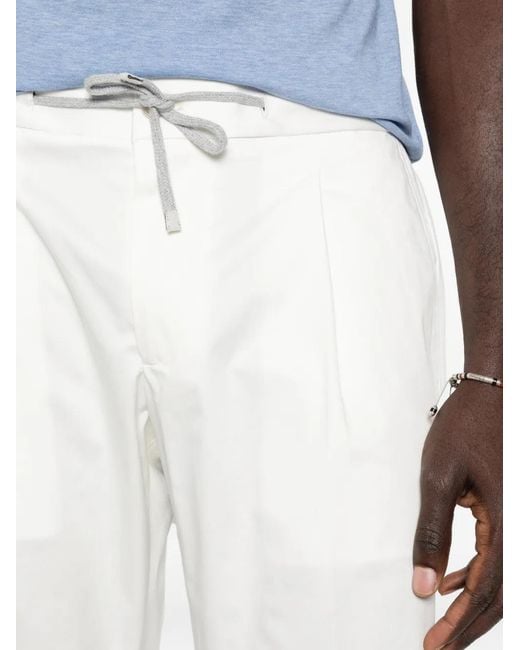 Short À Lien De Resserrage Barba Napoli pour homme en coloris White