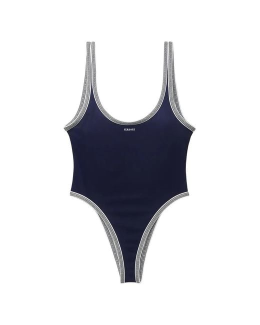 Versace Blue One-Piece Swimsuit