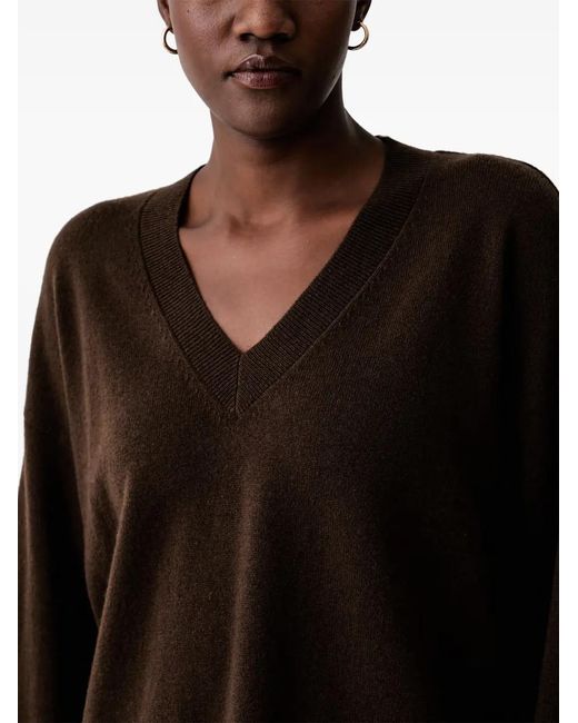 ViCOLO Black V-Neck Long-Sleeve Sweater