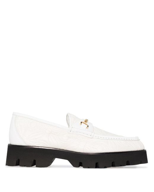 Hyusto Mick Tank Chunky Loafers in White for Men | Lyst