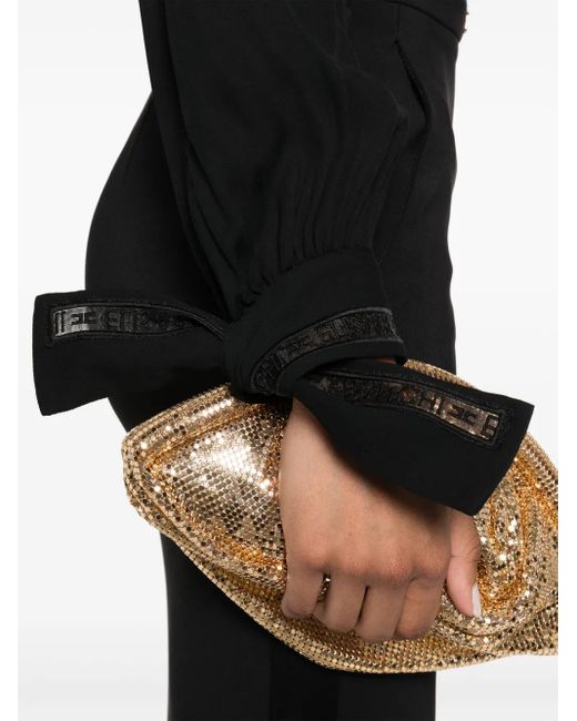 Elisabetta Franchi スカーフディテール ボディスーツ Black