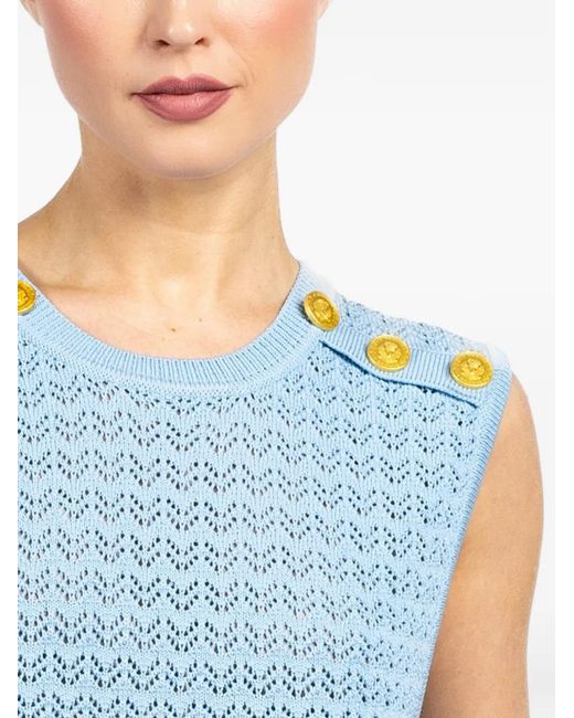 Top De Ganchillo Con Botones L'Agence de color Blue