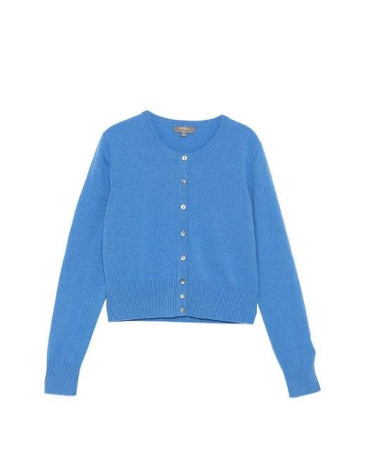 N.Peal Cashmere Blue Ivy Cardigan
