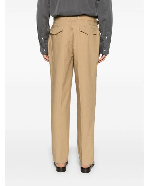 Officine Generale Natural Owen Mid-rise Tapered Trousers for men