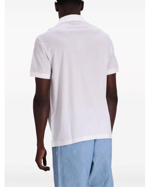 Emporio Armani White Lunar New Year-print Polo Shirt for men