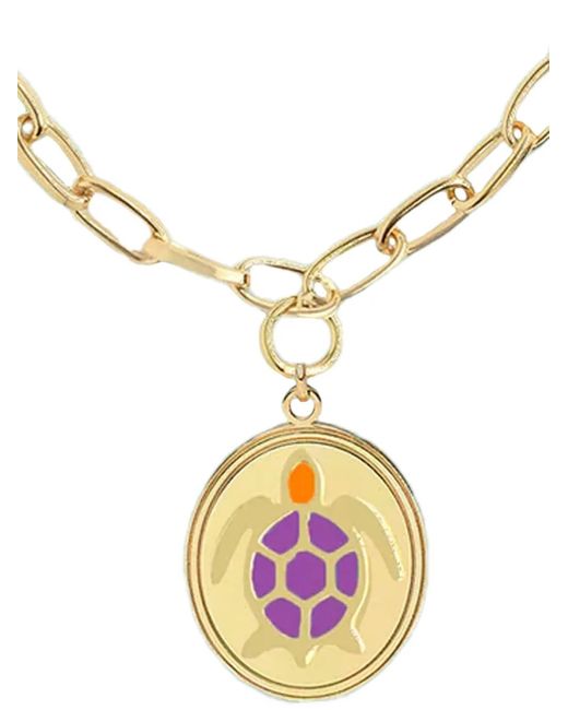 WILHELMINA GARCIA White Turtle Chain Bracelet