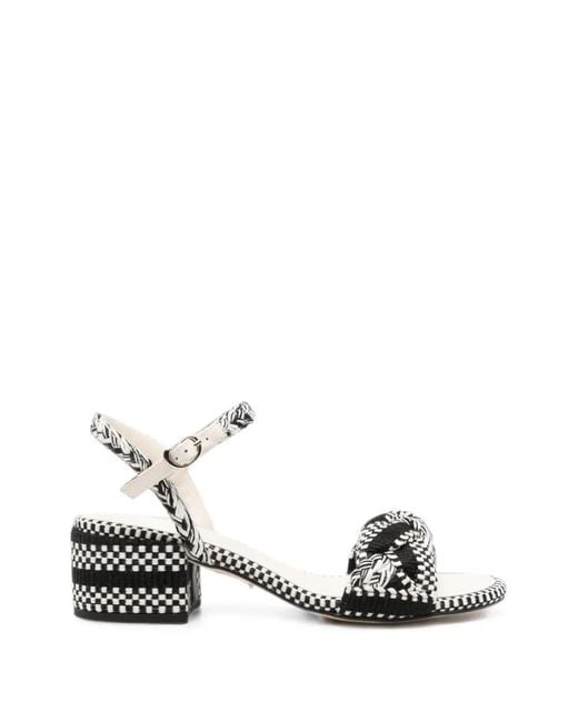 Amambaih White Nora Braided-Strap Sandals