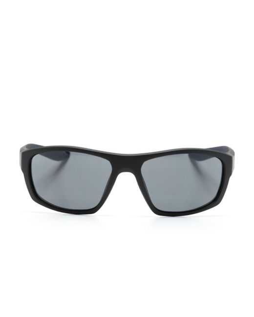 Nike Gray Brazen Boost Rectangle-frame Sunglasses