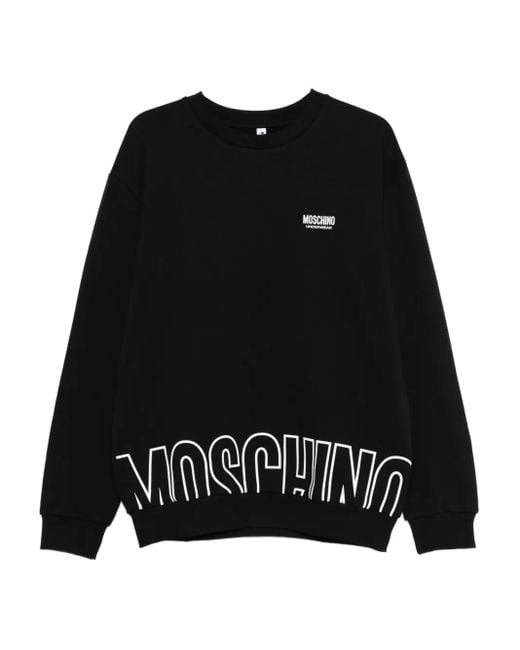 Moschino Sweater Met Logodetail in het Black voor heren