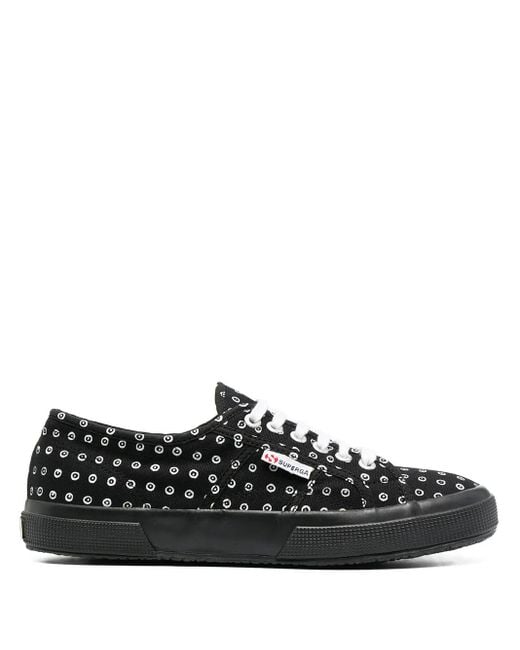 10 Corso Como Black X Superga Logo-Print Sneakers