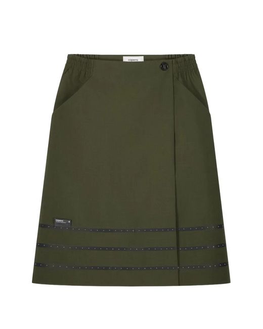 Coperni Green Tailored Midi Skirt