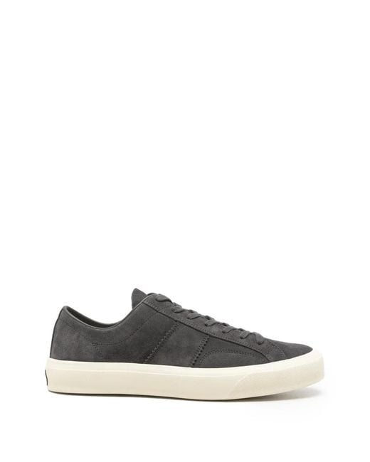 Tom Ford White Lace-Up Sneakers for men