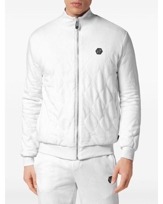 Pantalon de jogging à design matelassé Philipp Plein pour homme en coloris White