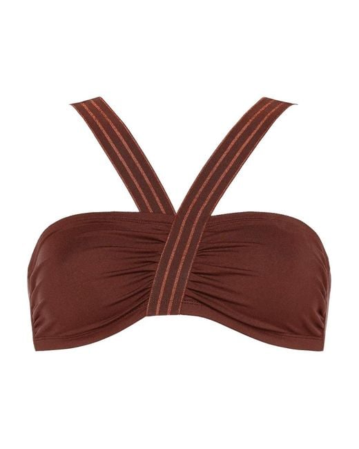 Eres Red Rendez-Vous Ruched Strap Bikini Top