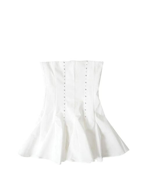 GIMAGUAS White Williams Studded Mini Dress