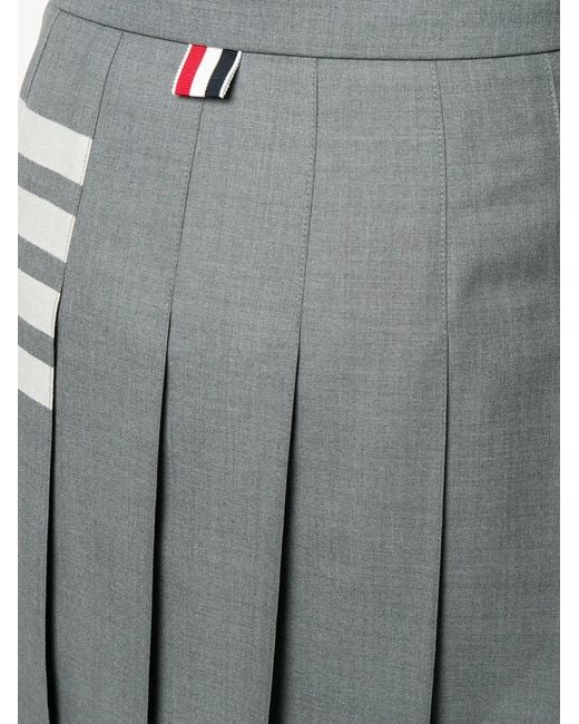 Thom Browne Gray 4-Bar Pleated Skirt