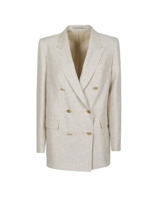 Tagliatore White Jasmine Double-Breasted Jacket