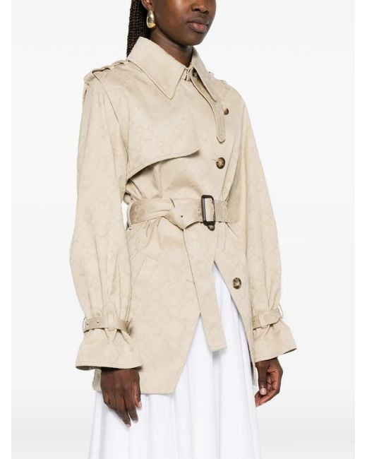 Givenchy Natural Double-Breasted Belted Jacket