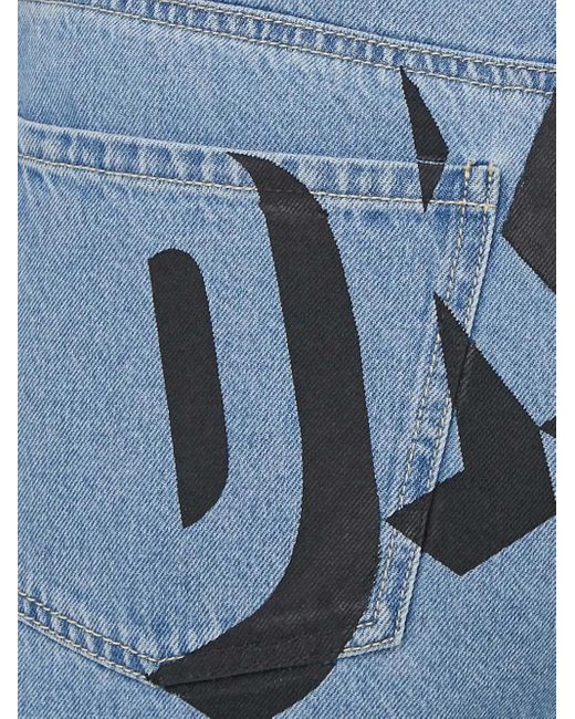 DKNY Blue Graphic-Print Jeans