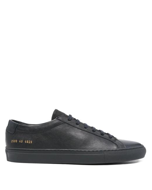Baskets En Cuir À Logo Embossé Common Projects pour homme en coloris Black