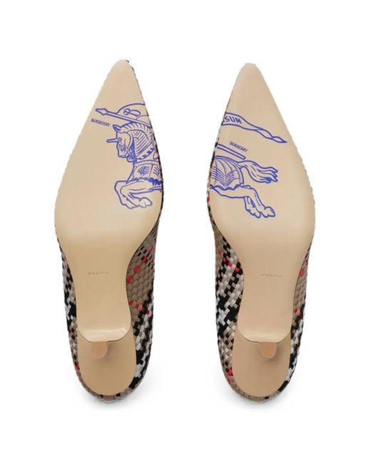 Burberry Metallic Check Dame Pumps